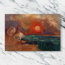 Saint George and the Dragon by Odilon Redon Canvas Wall Art Print