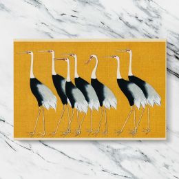 Japanese Cranes on Gold by Ogata Korin Canvas Wall Art Print