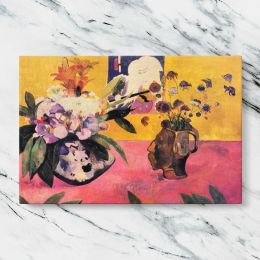 Still Life with Head Shaped Vase and Japanese Woodcut by Paul Gauguin Canvas Wall Art Print
