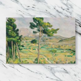 Mont Sainte Victoire and the Viaduct of the Arc River Valley by Paul Cezanne Canvas Wall Art Print
