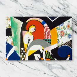 Colourful Abstract Figures and Floral Shapes Canvas Wall Art Print