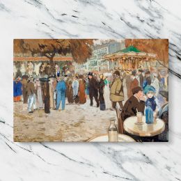 Fun fair boulevard de Clichy by Louis Abel Truchet Canvas Wall Art Print