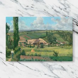 Landscape at Les Patis Pontoise by Camille Pissarro Canvas Wall Art Print