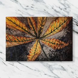 Autumn Chestnut Leaf by Julie de Graag Canvas Wall Art Print