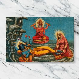 Vishnu Lakshmi and Brahma Canvas Wall Art Print