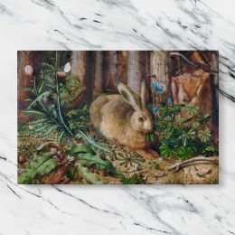 A Hare in the Forest Canvas Wall Art Print