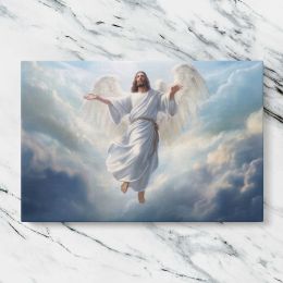 Angel in Sunlit Clouds Canvas Wall Art Print