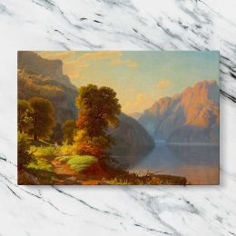 A View of a Lake in the Mountains by George Caleb Bingham Canvas Wall Art Print