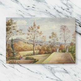 Terrace at Wentworth Castle by Elizabeth Murray Canvas Wall Art Print