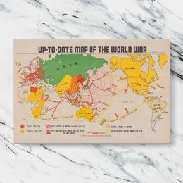 World War Map 1942 Canvas Wall Art Print