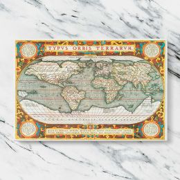 Typus Orbis Terrarum World Map by Abraham Ortelius Canvas Wall Art Print