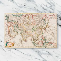 Antique Map of Asia Canvas Wall Art Print