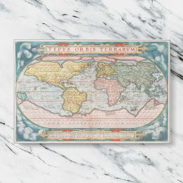 Theatrum Orbis Terrarum World Map by Abraham Ortelius Canvas Wall Art Print