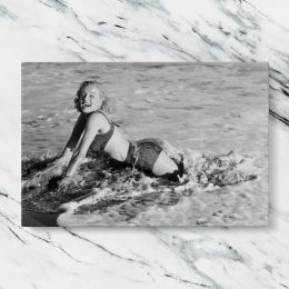 Marilyn Monroe at the Beach Canvas Wall Art Print