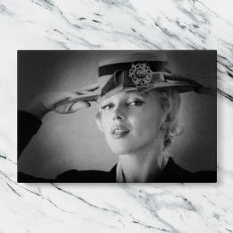 Marilyn Monroe Wearing a Hat Canvas Wall Art Print