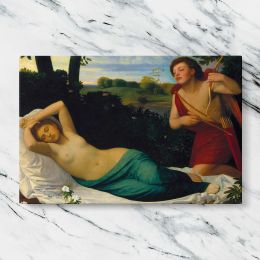 Cupid and Psyche by Alphonse Legros Canvas Wall Art Print