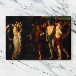 Pylades and Orestes Brought as Victims before Iphigenia by Benjamin West Canvas Wall Art Print