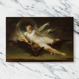 Ariel on a Bats Back by Henry Singleton Canvas Wall Art Print