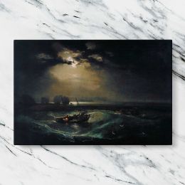 Fishermen at Sea by J M W Turner Canvas Wall Art Print