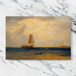 Fishing upon the Blythe Sand by J M W Turner Canvas Wall Art Print
