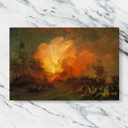 The Battle of the Nile by Philip James de Loutherbourg Canvas Wall Art Print