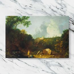 Distant View of Maecenas Villa Tivoli by Richard Wilson Canvas Wall Art Print