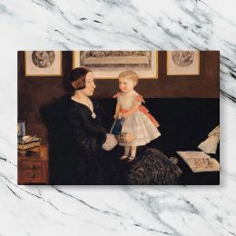 Mrs James Wyatt and Her Daughter Sarah by John Everett Millais Canvas Wall Art Print
