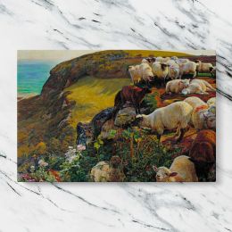 Our English Coasts Strayed Sheep by William Holman Hunt Canvas Wall Art Print