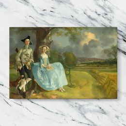 Country Couple beneath an Oak Tree Canvas Wall Art Print