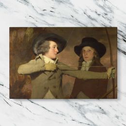 Two Young Men with a Drawing Board Canvas Wall Art Print