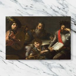 Classical Musicians and an Open Music Book Canvas Wall Art Print