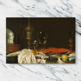 Lobster Lemon and Silverware Still Life Canvas Wall Art Print