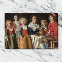 Family Gathered around a Table Canvas Wall Art Print