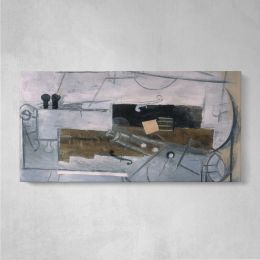 Clarinet and Violin by Pablo Picasso Panoramic Wall Art