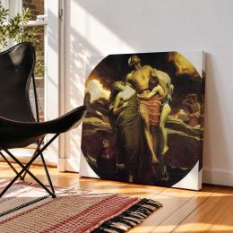 Classical Figures by Frederic Leighton Square Canvas Wall Art