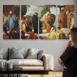 Classical Gathering in a Courtyard by Frederic Leighton Wall Art