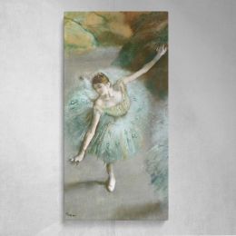 Dancer in Green ca 1883 by Edgar Degas Canvas Wall Art Print