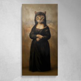 Mona Lisa Cat Portrait Canvas Wall Art Print