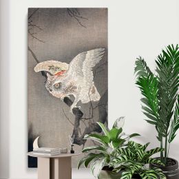 Scops Owl in Moonlight Ohara Koson by Ohara Koson Canvas Wall Art Print