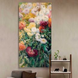 Chrysanthemums in the Garden at Petit Gennevilliers 1893 painting by Gustave Caillebotte Canvas Wall Art Print