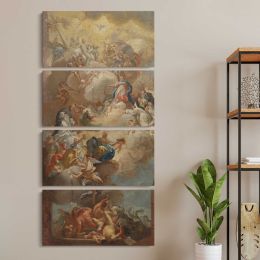 The Glorification of Saint Dominic 1710 1785 by Francesco Solimena Canvas Wall Art Print