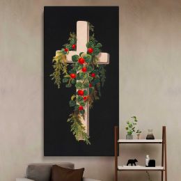 No 43 Prangs crosses in mats after Mrs OE Whitney by Mrs O E Whitney Canvas Wall Art Print