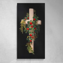 No 43 Prangs crosses in mats after Mrs OE Whitney by Mrs O E Whitney Canvas Wall Art Print