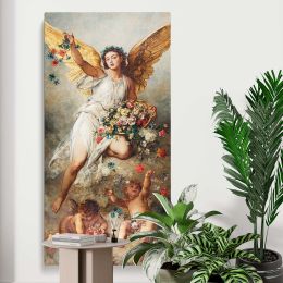 Eirene 1888 vintage angel illustration by Ludwig Knaus Canvas Wall Art Print
