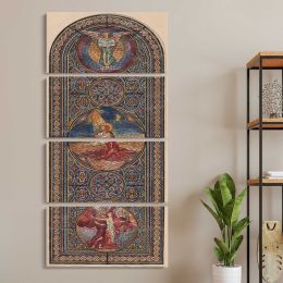 Design for a Stained Glass Window by Izabel M Coles Canvas Wall Art Print