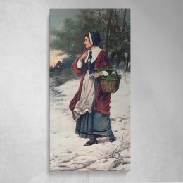 Christmas Morning 1899 by American Lithographic Co Canvas Wall Art Print