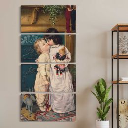 Under the Mistletoe ca 1898 by anonymous Canvas Wall Art Print
