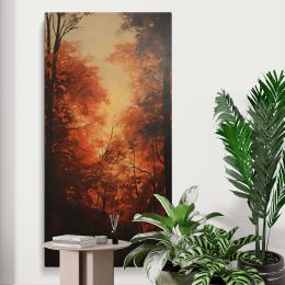 Autumn Forest Light Canvas Wall Art Print