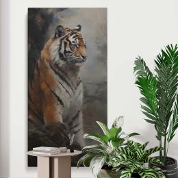 Tiger in a Misty Forest Canvas Wall Art Print