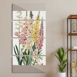 Vintage Botanical Flower Collage Canvas Wall Art Print
